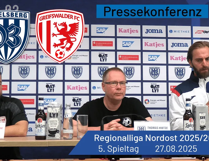 Pressekonferenz: Babelsberg 03 vs. Greifswalder FC | nulldreitv