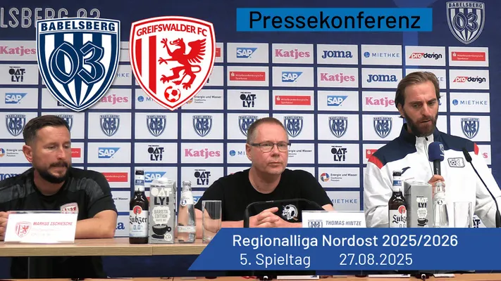 Pressekonferenz: Babelsberg 03 vs. Greifswalder FC | nulldreitv