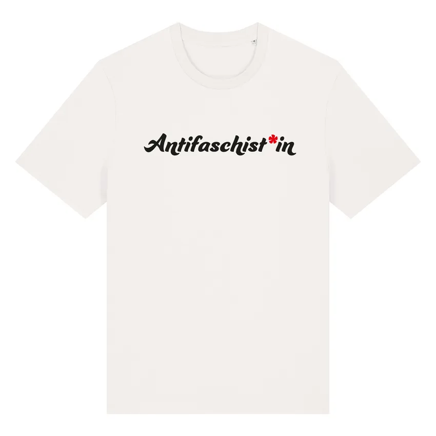 Hier ist das weiße Shirt von Stanley & Stella abgebildet, mit der Aufschrift: