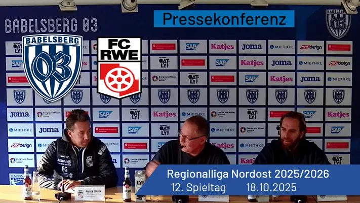 Pressekonferenz: Babelsberg 03 vs. Rot-Weiß Erfurt