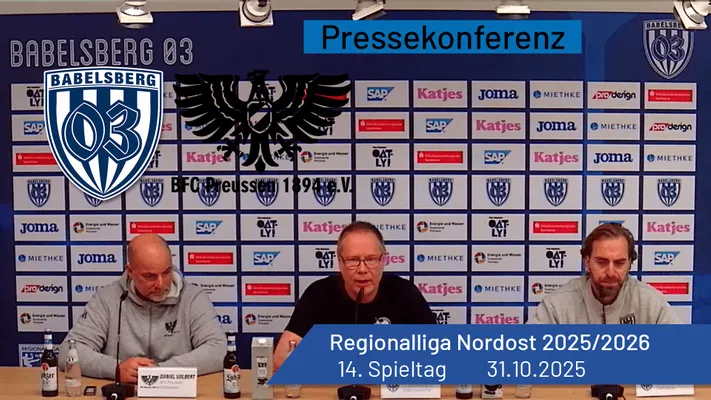 Pressekonferenz: Babelsberg 03 vs. BFC Preussen 