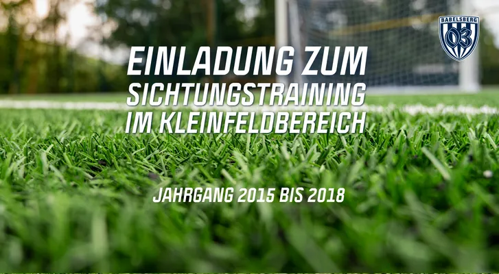 Einladung Sichtungstraining Kleinfeldbereich