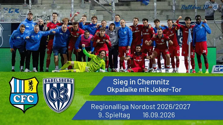 Sieg in Chemnitz - Okpalaike mit Joker-Tor
