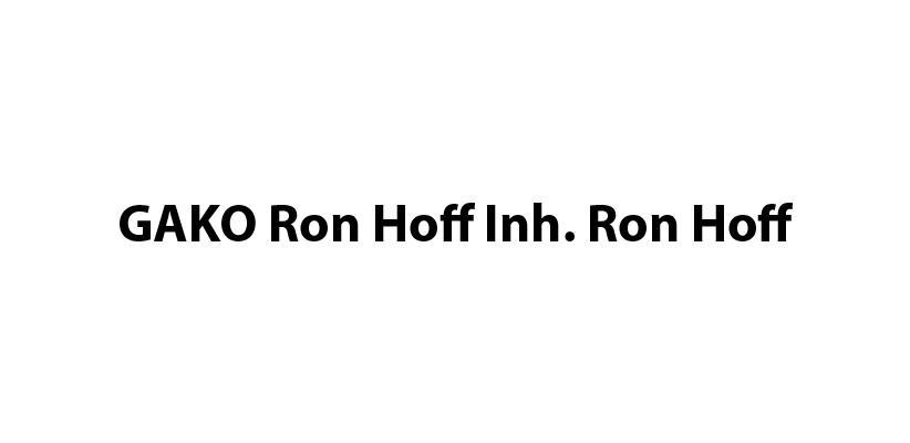 Unterstützerclub - GAKO Ron Hoff Inh. Ron Hoff