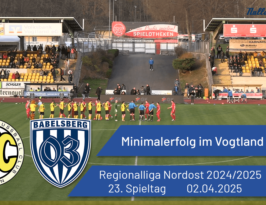 Minimalerfolg im Vogtland | VFC Plauen vs. Babelsberg 03 | #nulldreitv | Saison 2024/25